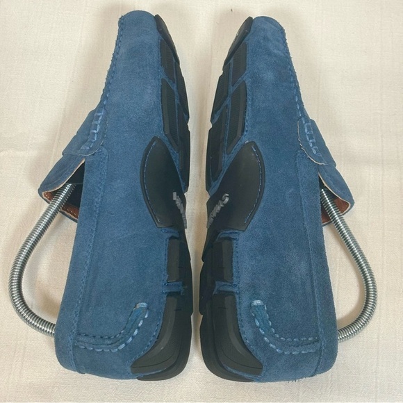 Hevias Navigator Slip-On Suede Driving Loafers Shoes-Blue-Men Size 9.5 D main image 9